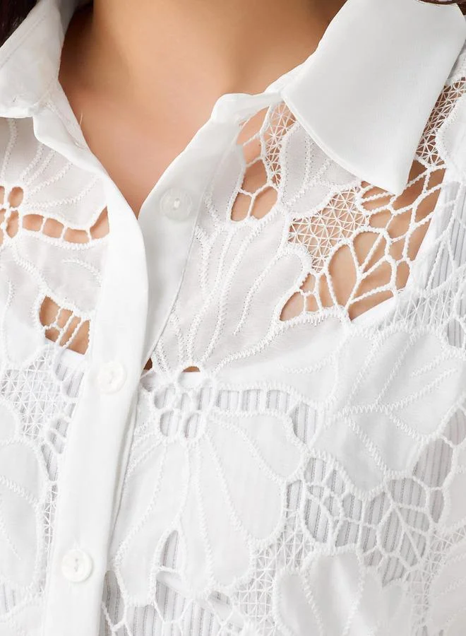 2Xtremz 2Xtremz Cotton Schiffli Shirt